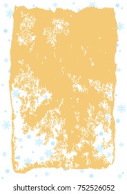 Old paper on a background of snowflakes. Paper texture. Vector. Background