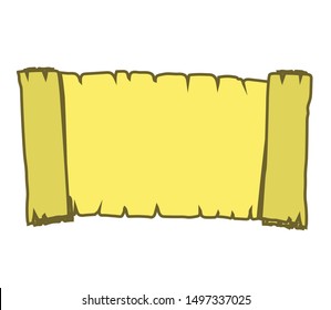 Old paper on a white background. Scroll. Vector illustration.