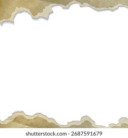 old paper on white background with space for your text or image