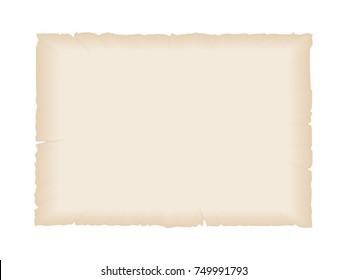 Old Paper on White Background.Copy Space for Wording Text Message.