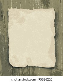 Old paper on the wood background