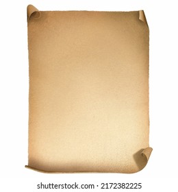 Old paper page vector image. Ancient papyrus template and mockup design.