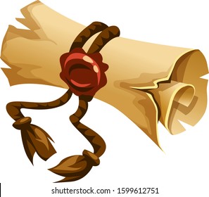 an old paper parcel with a seal