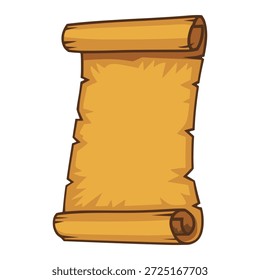 Diseño de Plantilla de Ilustración vectorial de color plano de pergamino de papel antiguo