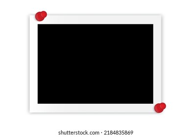Old Paper Photo Frame. Retro Photoframe. Vector Illustration. Stock Image.
