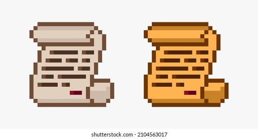 Papel antiguo en forma de píxel