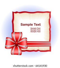 Old paper with red bow