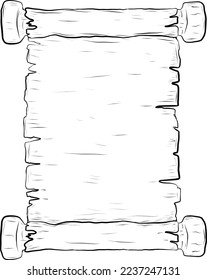 old paper, a roll of parchment. A document with a copy space for illustrations of letters