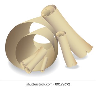 old paper rolls