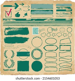 Old paper, rough texture, stamp
