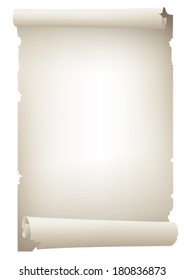 Old Paper Scroll Banner , Vector Drawing 