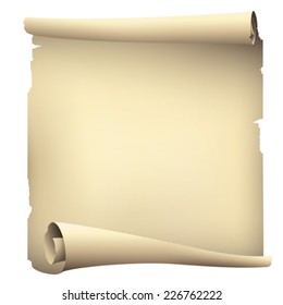 old paper scroll banner ,vector drawing