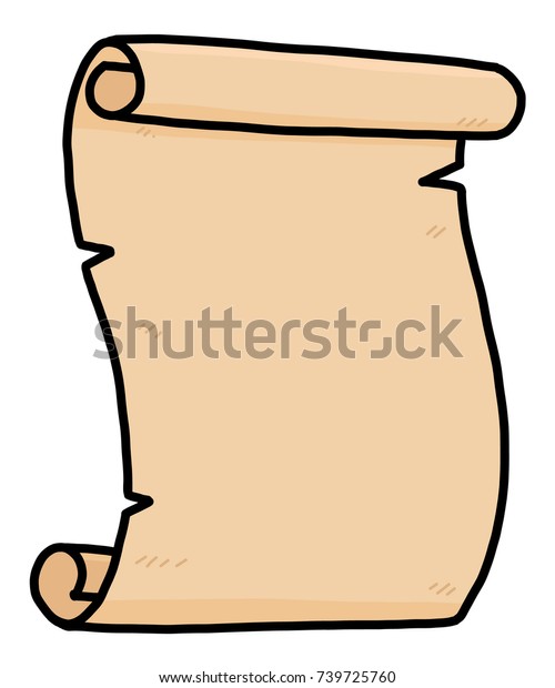 Old Paper Scroll Cartoon Vector Illustration Stock Vector (Royalty Free ...