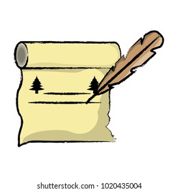 Old paper scroll icon