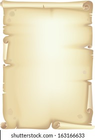 Old paper scroll, manuscript