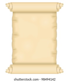 Old paper scroll, vector eps10 illustration