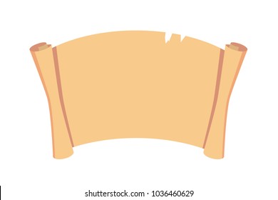 Old Paper scroll vector illustration. Retro document script with copyspace.