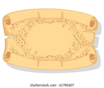 old paper scroll vector illustration