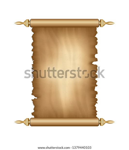 Old Paper Scroll Vertical Parchment Ancient Stock Vector (Royalty Free ...