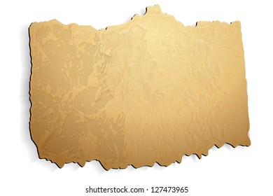 Old paper sheet isolated on white.Vector illustration