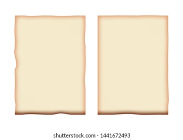 Old paper sheets, natural craft look. Vector illustration in realistic style