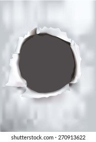 Old Paper with a tear shape  round Apply for a card or background.