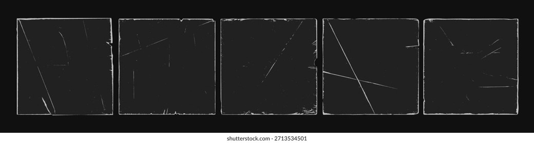 Superposición de textura de papel antiguo bordes rayados conjunto de superficie áspera. Colección de superposición ideal para álbumes de arte vintage, portadas de CD gastadas, pósters de música retro y proyectos de diseño grunge auténticos.
