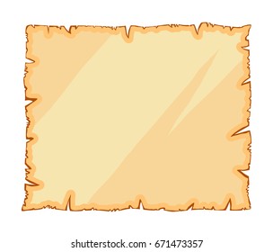 Old paper, torn parchment vector symbol icon design. Beautiful illustration isolated on white background