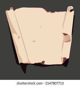 Alte Papier, Vektorgrafik-Illustration einzeln auf Hintergrund.