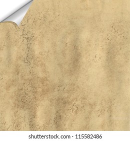 Old Paper Vintage With Corner, Vector Illustration