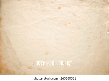 Old Paper, Vintage Texture, Abstract Vector Background 