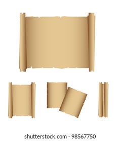 old papers isolated over white background. vector
