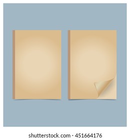 Old papers, ready for your message. Vector illustration.