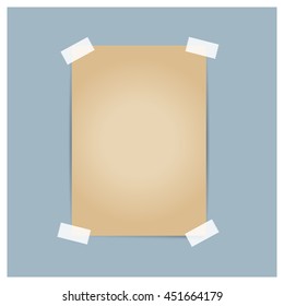 Old papers, ready for your message. Vector illustration.