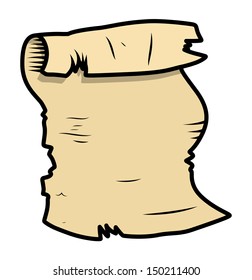 Old Parchment Cartoon Illustration
