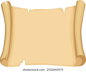 Old parchment cartoon template. Ancient paper