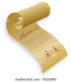 Old parchment with ornament