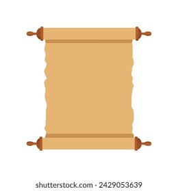 old parchment paper flat vector artwork on white background