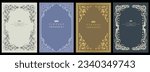 Old pattern, vintage vector frames, border. Design elements for packaging design and invitations.