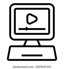 Old pc gameplay icon outline vector. Arcade button. Menu mobile