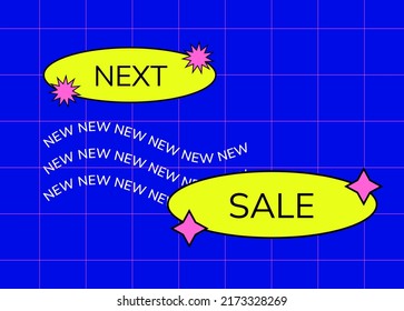 Old pc windows 90s style set. Old computer aesthetic. Web electronic icons . 1990 vibe vector illustrations. Retro game 90s style. Sale speech balloons