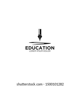 Old pen - logo for education and knowledge