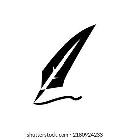 old pen, wing icon vector illustration logo template for many purpose. Isolated on white background.