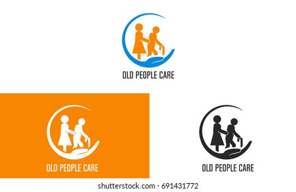 Old People Care Nursing Home  Logo Template