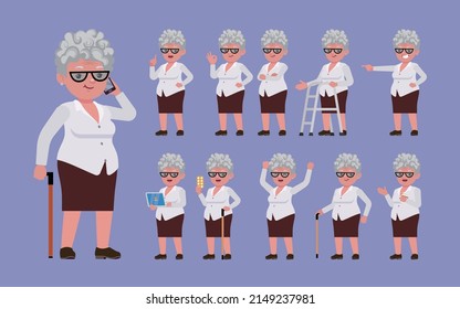 Viejos con poses diferentes