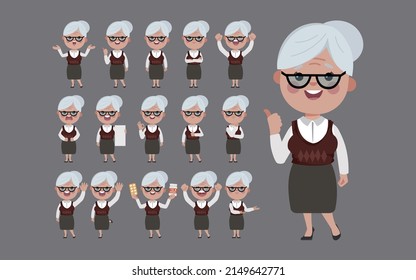 Old people with different poses