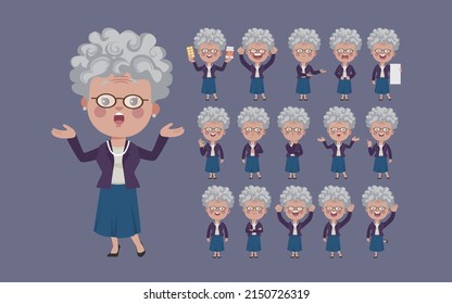 Old people with different poses