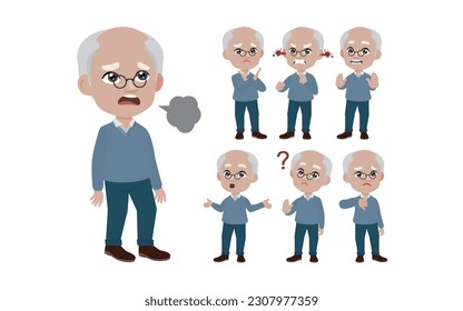 Viejos con poses diferentes