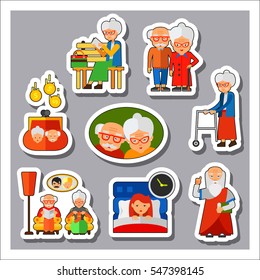 Old People Icon Set
