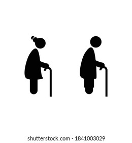 old people icon vector symbol